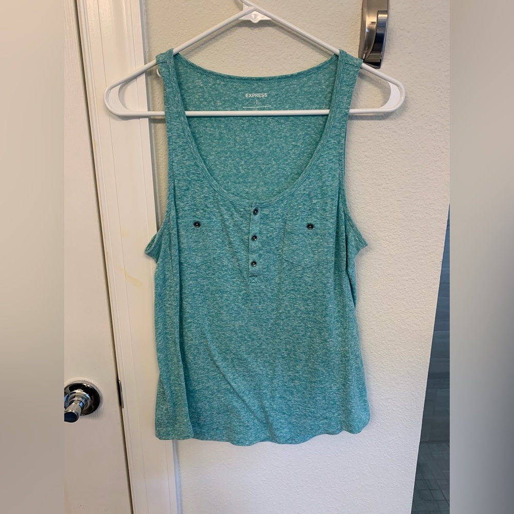 Express Light Teal Tank. Small. Like new.
